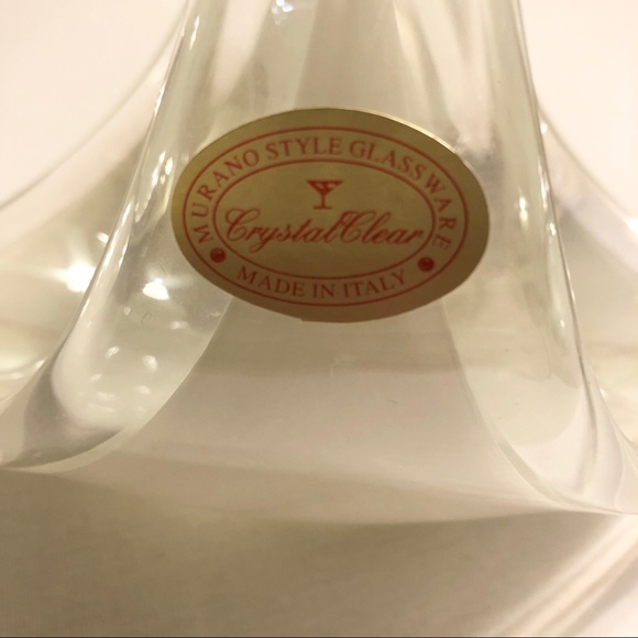 Crystal Clear Murano Style Glassware Candy Dish - Picture 5 of 7